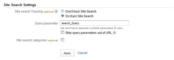site search settings