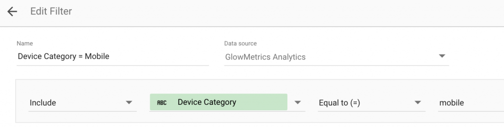 A Single Clause Filter in Data Studio