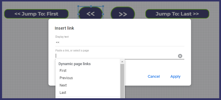 Options for Dynamic Page Links