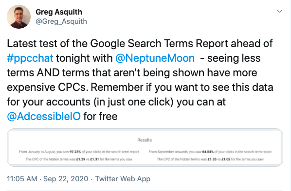 Greg Asquith Tweet