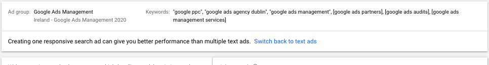 Switch Back to Text Ads