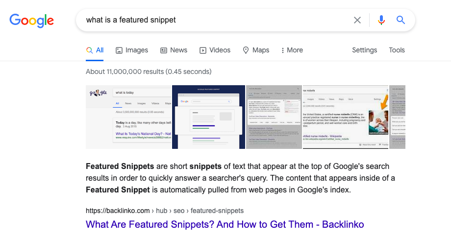 Text Featured Snippet