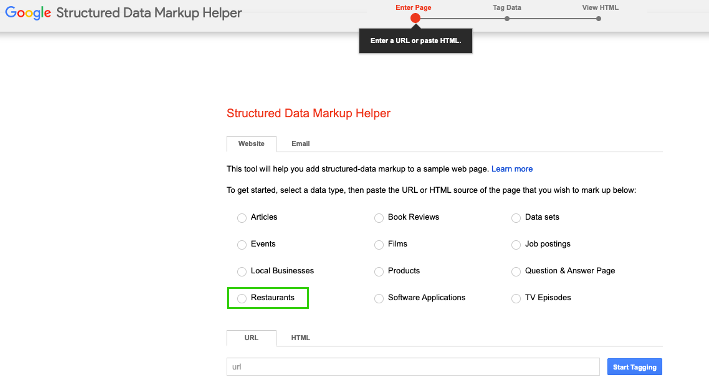 Google’s Structured Data Markup Helper